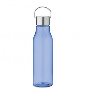 bouteille gourde en plastique recyclé bleu foncé translucide
