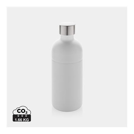 Gourde inox 800 ml blanche spécialement conçue pour les boissons gazeuses