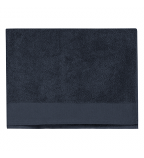 serviette de plage coton bio 100*150 cm bleu marine
