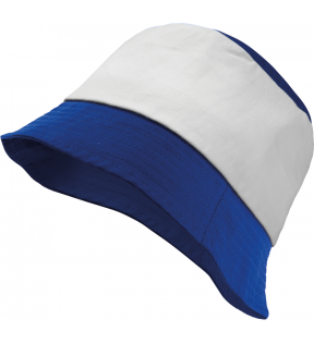 bob 100% coton bicolore blanc et bleu