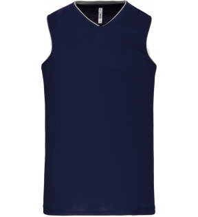 maillot de basketball enfant personnalisé bleu marine