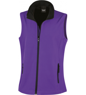 veste sans manche personnalisable violet avec fermeture noire