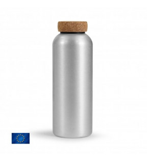 bouteille d'eau réutilisable en aluminium 750 ml et liège made in Europe - Génicado