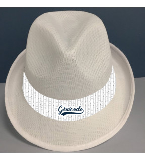 chapeau trilby avec son bandeau chapeau marqué avec logo d'entreprise - Génicado