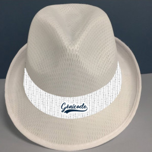 chapeau trilby avec son bandeau chapeau marqué avec logo d'entreprise - Génicado