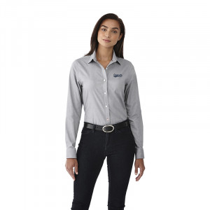 chemise femme personnalisable à manches longues avec logo imprimé sur le coeur - Génicado