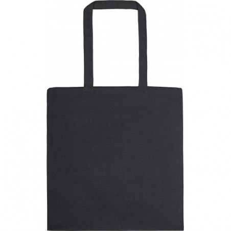 tote bag noir personnalisé zippé avec soufflet