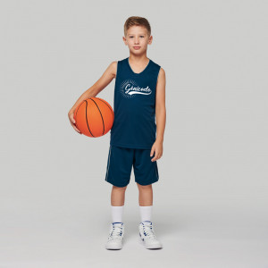 maillot de basketball enfant personnalisable bleu marine