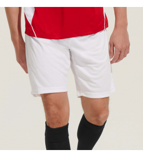 short de sport personnalisé blanc en polyester