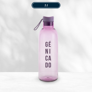 bouteille gourde 1 litre en plastique recyclé exemple logo - Génicado