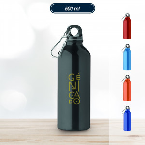 gourde d'eau personnalisée 500 ml en aluminium recyclé avec logo - Génicado