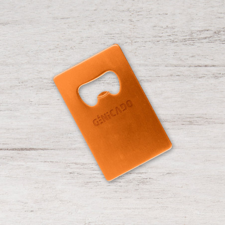 décapsuleur personnalisable orange avec logo imprimé