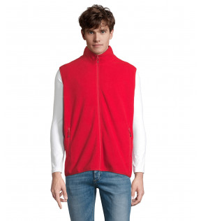 polaire personnalisable rouge 100% polyester recyclé