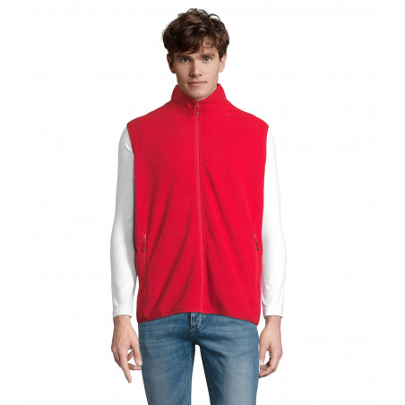 polaire personnalisable rouge 100% polyester recyclé