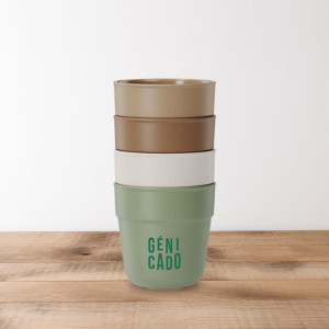 Mug à café 220 ml vert avec logo imprimé