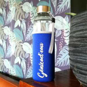 Personnalisé bouteille d'eau ISLAND Inspiré Flip Paille blanc Love en acier inoxydable 