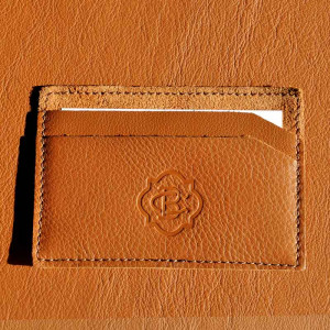 Porte-carte cuir Arnold avec logo embossé - Génicado