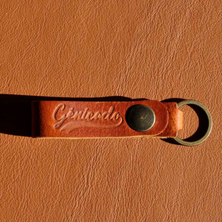 Porte-clés en cuir gravé personnalisé