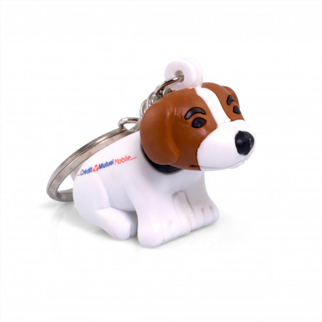 Porte-clés sur mesure en PVC souple personnalisation 3D chien - Génicado
