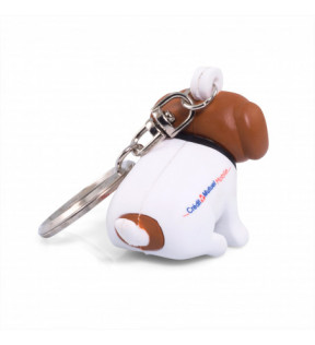 Porte-clés sur mesure pour corporate en PVC souple injecté full 3D forme chien