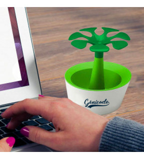 pot à crayons personnalisable design de fleur en matière biodégradable fabrication française - Génicado