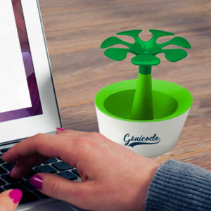 pot à crayons design de fleur en matière biodégradable fabrication française - Génicado
