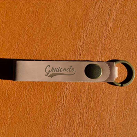 Porte-clés cuir fabrication française marquage par embossage - Génicado