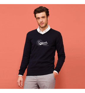 Pull col V pour homme personnalisable