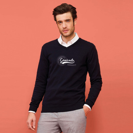 Pull col V pour homme personnalisable