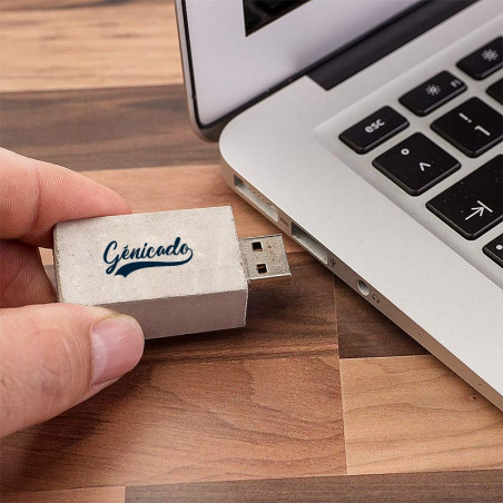 Clé USB en béton original et atypique pour marketing - Génicado