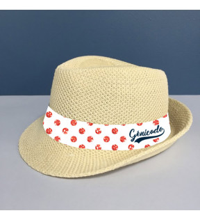 Chapeau de paille trilby BAUWENS avec son bandeau de chapeau intégralement customisable - Génicado