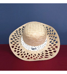 personnaliser chapeau paille YUCA avec votre logo sur son ruban chapeau doux - Génicado